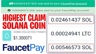 Unlimited Claim Solana Faucet  High Pay Solana Faucet  Earn Free Solana [upl. by Namruht]