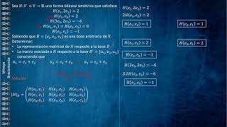 Representación matricial de una formas bilineales [upl. by Lehcem]