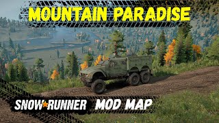 SnowRunner mod map  Mountain Paradise review  SnowRunner мод карта  Горный рай обзор [upl. by Bak]