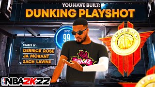 NEW quotDUNKING PLAYMAKING SHOT CREATORquot BUILD is a DEMI GOD on NBA2K22 99 3PT amp CONTACT DUNKS on a PG [upl. by Ailimac]