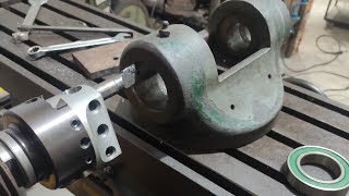 2 RETROFIT FRESADORA CNC usinagem do spindle com ferramenta de mandrilar [upl. by Shriver183]