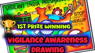 Vigilant India Prosperous India Drawing  Anti Corruption Drawing  Vigilance Awareness Drawing [upl. by On]