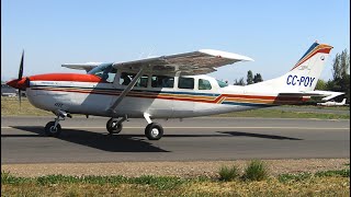 Cessna 207 Stationair 7 CCPOY takeoff at Tobalaba Airport SCTB [upl. by Danziger]