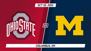 Condensed Game Michigan at Ohio State  Big Ten Volleyball  Oct 10 2021 [upl. by Ahsieyk]