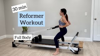 Pilates Reformer Workout  Full Body  Intermediate [upl. by Tiertza379]