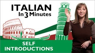 Learn Italian  Italian Self Introductions [upl. by Nordgren]