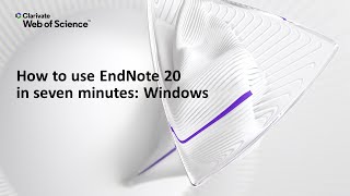 How to use EndNote 20 in seven minutes Windows [upl. by Erodaeht]