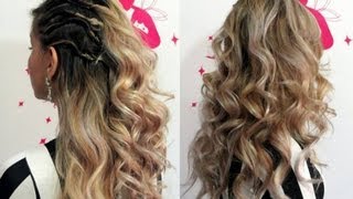 Penteado lateral presa com grampos Por Pamella Rocha [upl. by Granny292]