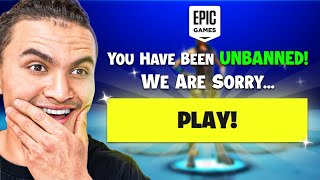 Epic UNBANNED Me amp Put Me in Fortnite [upl. by Hutchings673]