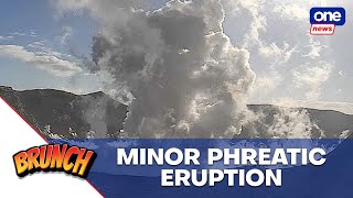 Brunch  Taal Volcano experiences minor phreatic eruption [upl. by Izy]