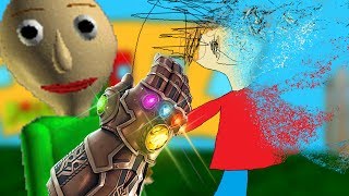 WHAT IF BALDI HAD THE INFINITY GAUNTLET oh no  Baldis Basics Gameplay [upl. by Ephram]