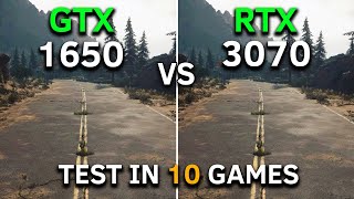 GTX 1650 vs RTX 3070  Test In 10 Games at 1080p  How Big is The Difference [upl. by Dayiz]