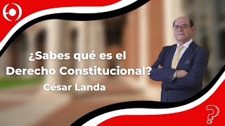 César Landa  ¿Sabes qué es el Derecho Constitucional [upl. by Andryc534]