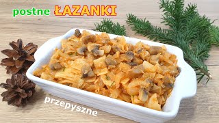 Łazanki z kapustą i pieczarkami 👌 idealne szybkie i postne danie na Wigilię 🎄 przepyszne 👍 [upl. by Alberto]