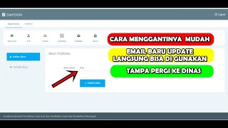 Cara mengubah Akun atau Email dapodik yang SUDAH TERVERIFIKASI  DAPODIK 2021 [upl. by Enileda]