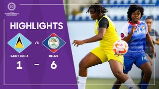 Concacaf Womens Under20 Championship 2023 Highlights  Saint Lucia vs Belize [upl. by Nella]