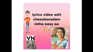 VN lyrics video edit in VN app please watch this video  I promise beter experience lyricvideo [upl. by Amanda]