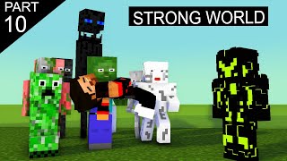 SEASON 6 PART 10 STRONG WORLD  STUDENT IS IN TROUBLE  MONSTER SCHOOL HEROBRINE BROTHERS [upl. by Aggi]