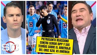 LA QUE SE ARMÓ Pietrasanta sale en defensa del AMÉRICA y el arbitraje ante CRUZ AZUL  SportsCenter [upl. by Rutan252]