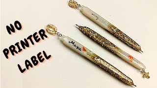 How to Make Resin Pens with Charms Label Without Printing how to use glaze pens Resin Pens Molds [upl. by Cunningham]