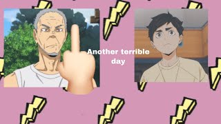 Hq texts  Another terrible day  Percy Jackson x Haikyuu  Atsumoo [upl. by Alegnave]