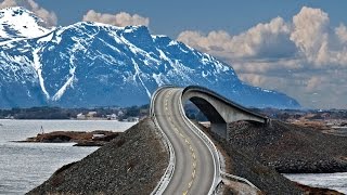 Atlantic Road in nice and really bad weather [upl. by Yngad]