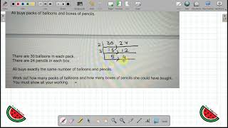 GCSE exam question on multiples LCM [upl. by Henni]