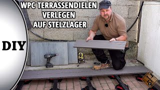 WPC Terrassendielen verlegen auf Stelzlager  myHarry Erfahrungsbericht [upl. by Lewin]