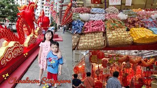 Lunar New Year Decoration and SNACKS at Chinatown [upl. by Brost]