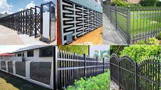 modern metal fence design ideas [upl. by Atnauq810]