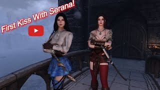 Serana First Kiss in the Balcony Animation SDA  Skyrim [upl. by Berkly]