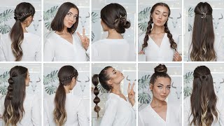 10 EASY HEATLESS BACK TO SCHOOL HAIRSTYLES [upl. by Negaet224]