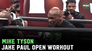 Mike Tyson shows off speed cardio at Jake Paul open workout [upl. by Arnold177]