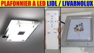 plafonnier led lidl livarnolux 20w presentation test led ceiling light leddeckenleuchte [upl. by Nhtanhoj219]