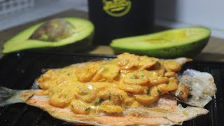 Como hacer o preparar TRUCHA en salsa de CAMARONES receta casera [upl. by Selle]