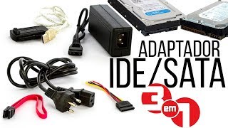 Conversor de HD IDE SATA 3 em 1  HD de PC em Notebook [upl. by Angele]