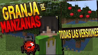 🍎 COMO HACER GRANJA DE MANZANAS 🍎 pocos materiales  MINECRAFT BEDROCK O JAVA [upl. by Nicodemus]