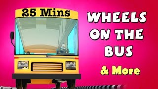 Wheels on the Bus Go Round And Round  3D Animation Cartoon Rhymes Songs For Children  KidsOne [upl. by Gemmell]