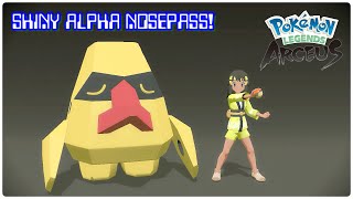 ✨Pokémon Legends Arceus CATCHING SHINY ALPHA NOSEPASS✨ [upl. by Ennaxxor]