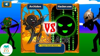 CRAZY AVATAR ARCHIDON vs HACKER UNLOCK GOLDEN SPEARTON STATUE  Stick War Legacy Mod  Stick3Apk [upl. by Eimma347]