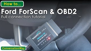 FORSCAN ELM327 Tutorial how to connect using forscan and veepeak x Ford Focus 3 OBD Port Location [upl. by Lienaj]