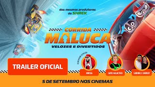 CORRIDA MALUCA  VELOZES E DIVERTIDOS  TRAILER OFICIAL  05 DE SETEMBRO NOS CINEMAS [upl. by Ahsema]