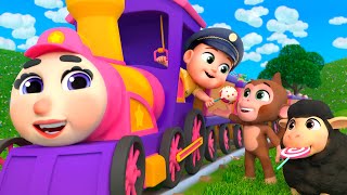 Choo Choo Train Song Fun  MORE Lalafun Nursery Rhymes amp Kids Songs [upl. by Simara]