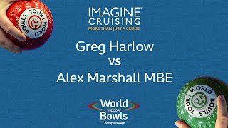 World Indoor Bowls Championship 2024 Greg Harlow vs Alex Marshall MBE  Day 7 Match 3 [upl. by Asilej]