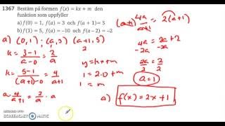 Matematik 5000 Ma 2b Kapitel 1 1367  Räta linjens ekvation [upl. by Rybma944]