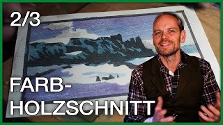 Holzschnitt  Weihnachtskarte 2019  Druckplatten schneiden  Testdrucke  Teil 23 [upl. by Flosi273]