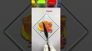 Yellow and Magenta artandcraft satisfyingvideos art slimeart satisfying watercolorart asmr [upl. by Tica]