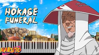 Naruto OST  Hokage Funeral on Piano FREE MIDI [upl. by Ennahoj]