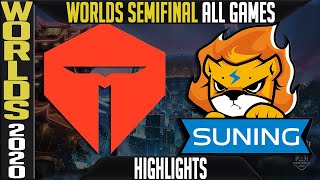 TES vs SN Highlights ALL GAMES  Semifinals Worlds 2020 Playoffs  TOP Esports vs Suning [upl. by Mou]