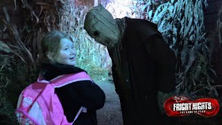 Taking Georgie through The Crows of Mawkin Meadow Scare Zone at Thorpe Park Fright Nights 2024 [upl. by Iey540]